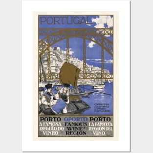 Porto Famous Wine Region Portugal Vintage Poster 1929 Posters and Art